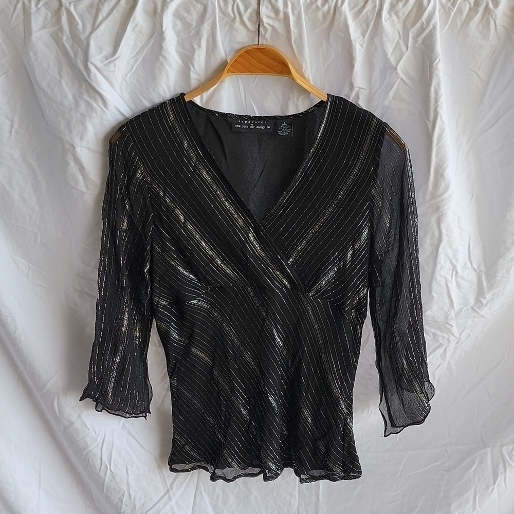 Silk metallic blouse